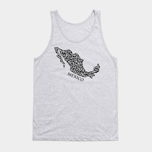 Mexico Outline Maze & Labyrinth Tank Top